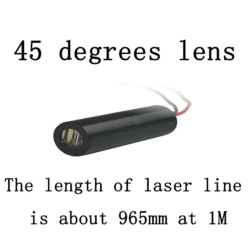 Профессиональный производитель 650нм 100 МВт красная линия лазерный модуль настраиваемый производство красная лазерная маркировка режущий локатор скидка - Цвет: 45 degrees line lens