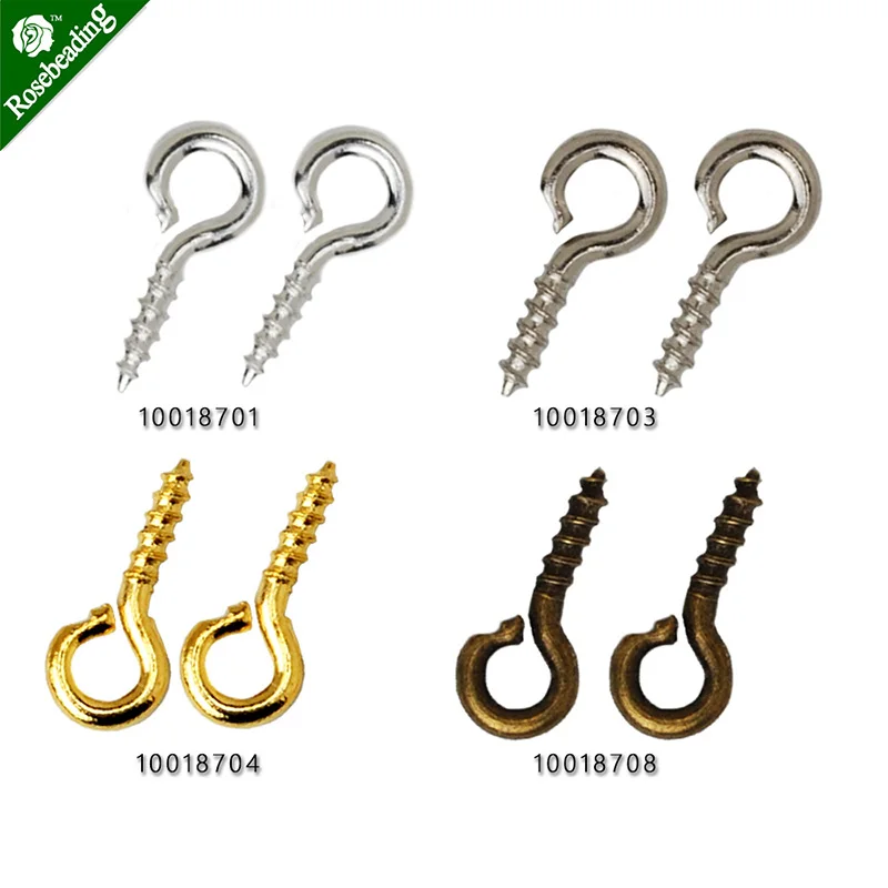 200pcs 10*4.5mm metal Tiny Eye Screws Screw Eye Bail,Screw Eye Pins
