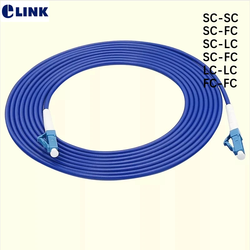 3pcs 10mtr Armored Fiber Patch Cord Simplex fiber SM SC LC FC armored ftth jumper 1 core optical fibre Singlemode cable ELINK