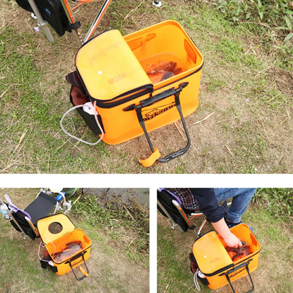 Fishing Box Tank Bucket Camping Portable Folding Thicken Live Outdoor Fishing Fishing Box Tank Bucket Camping Portable Folding Thicken Live Outdoor Fishing