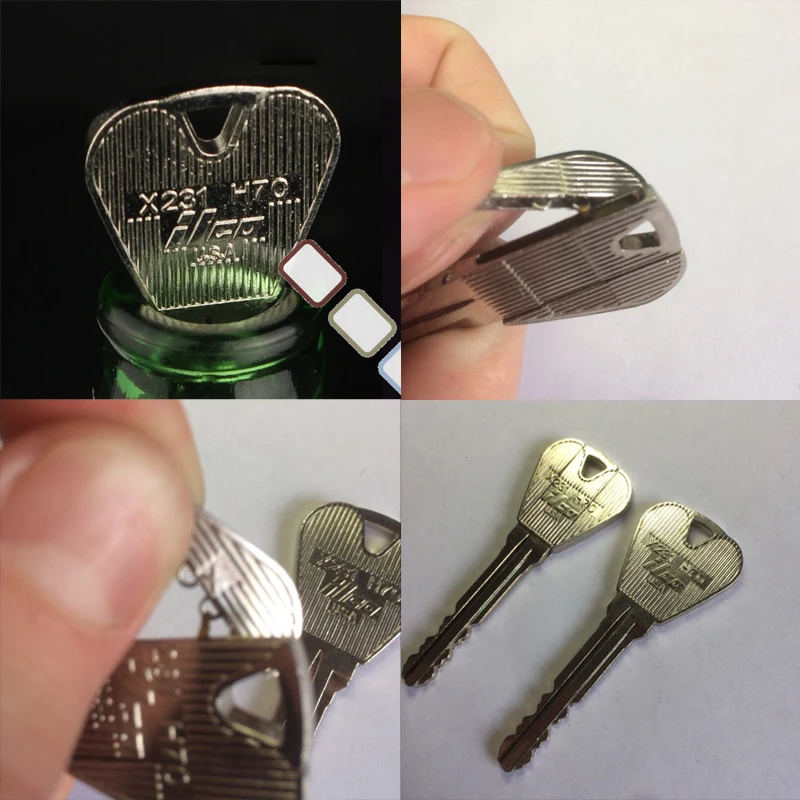 

2 Pcs Magic Folding Key Thru Bottle Or Ring Penetration Magic Tricks Props Funny Joke Toys Easy To Play