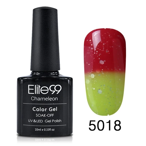 Elite99 Гель-лак для ногтей изменение температуры ногтей Цвет УФ-гель лак Хамелеон градиентный лак для ногтей 10 мл Гель-лак - Цвет: 5018