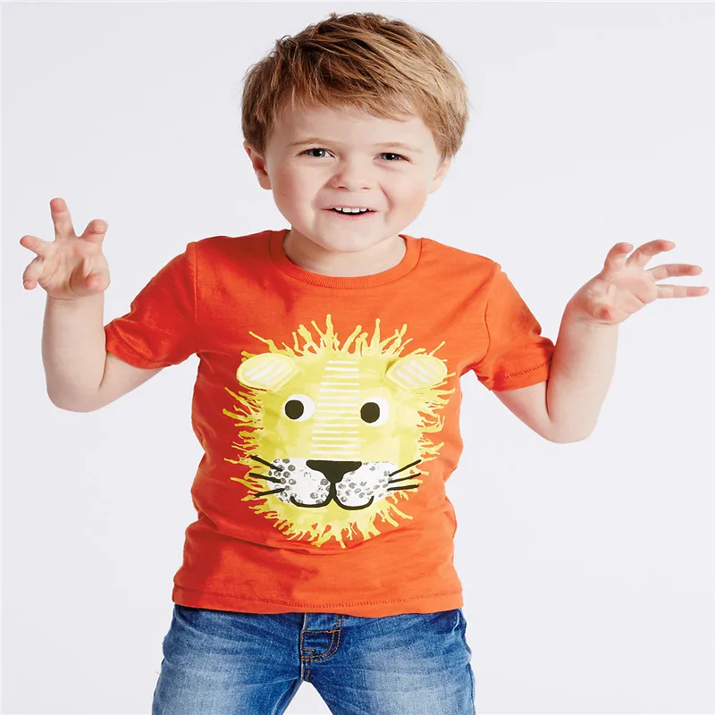 

Jumping baby boy clothes tees tops cotton animals print fashion new hot sell t shirts for kids boys 2-7T summer children clothes
