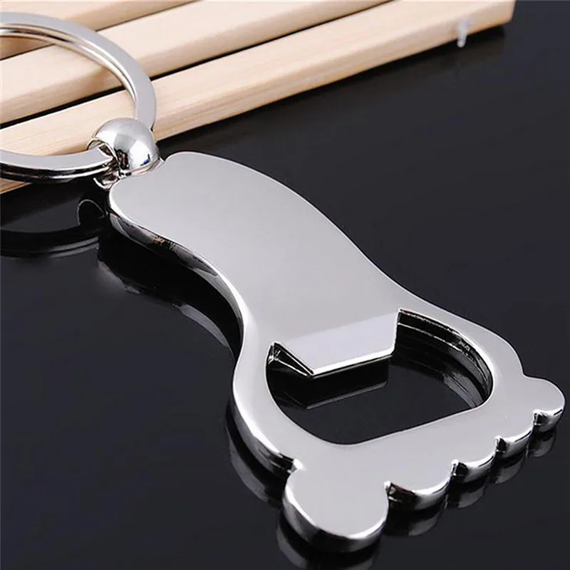 

Creative Wedding Favors Foot Shaped Beer Bottle Opener Heart-shaped Coconut Tree Key Chains Funny Zinc Alloy Bar Tools