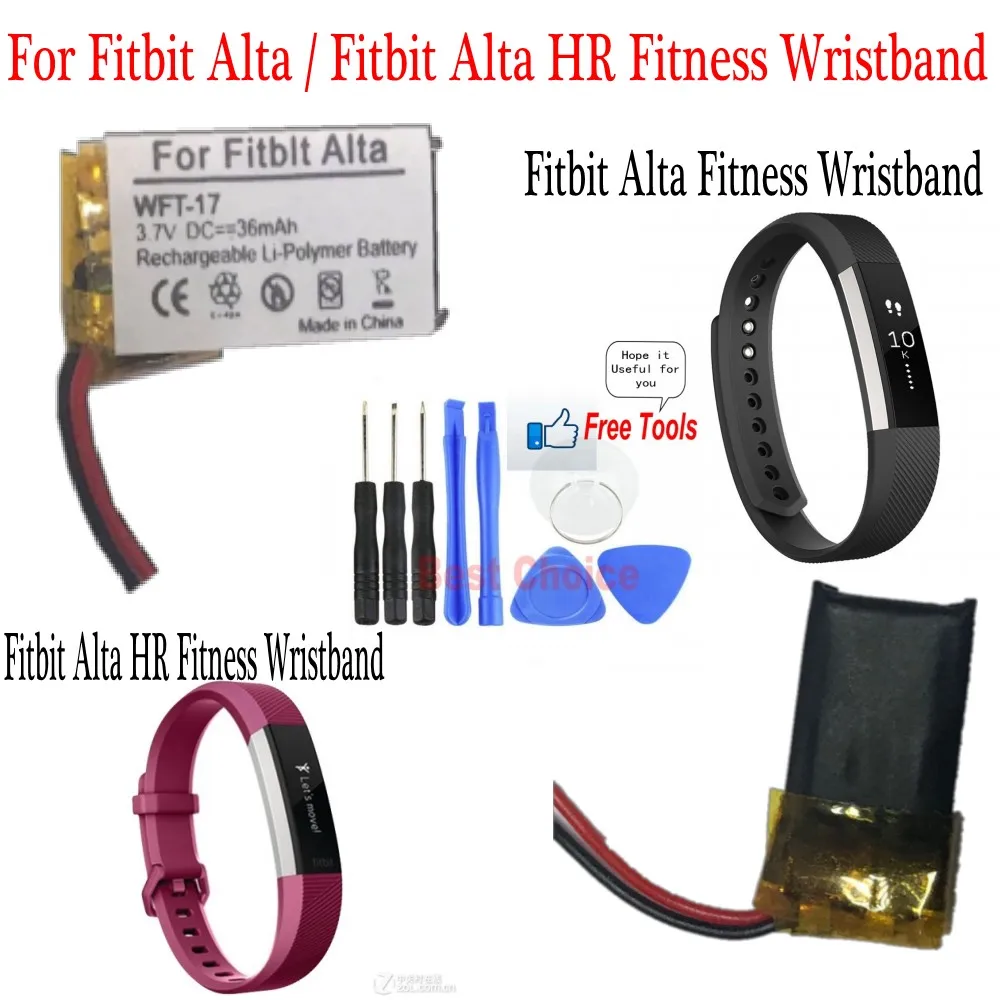 36 мАч аккумуляторная батарея для Fitbit Alta/Fitbit Alta HR фитнес трекер Смарт браслет