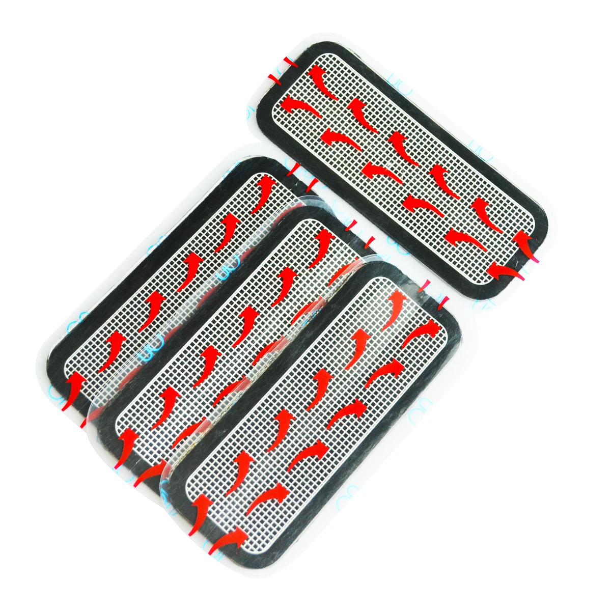 1set Durable Self-Adhesive Buttock & Thigh Replacement Gel Pads Massager Pads Eliminating Fatigue Electrode Gel Pads 4pcs/set