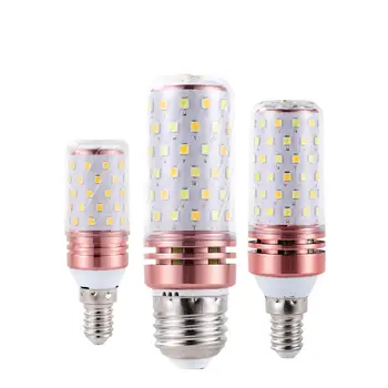 

Lowest price 5pcs LED Corn Bulb E27 E14 SMD2835 No Flicker 8W 12W 16W 85V-240V Chandelier Candle Light For Home Decoration Tube8