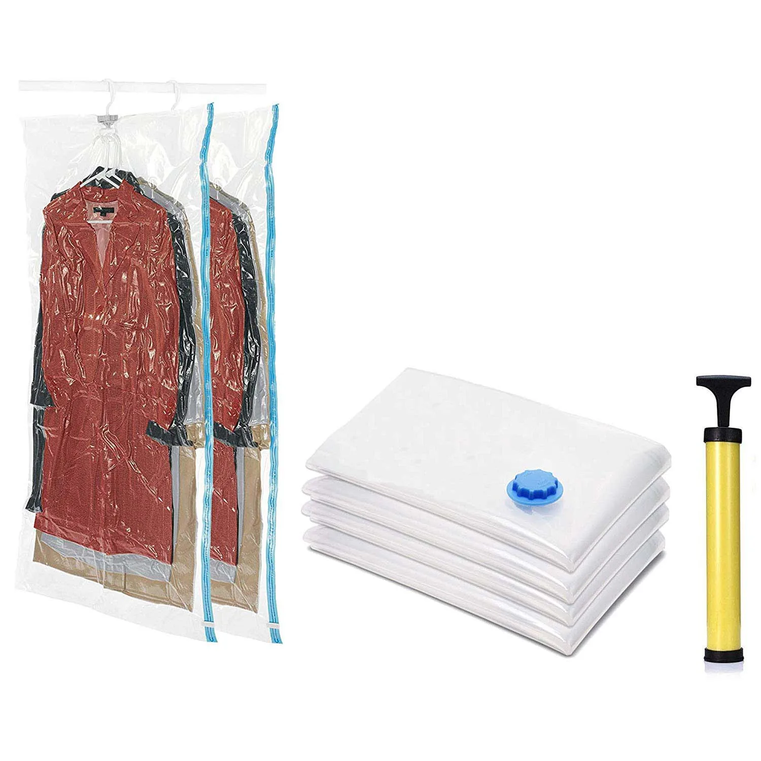 Vacuum Seal Storage Pack Bags,More Storage Clothes Space Bags,(2 Jumbo