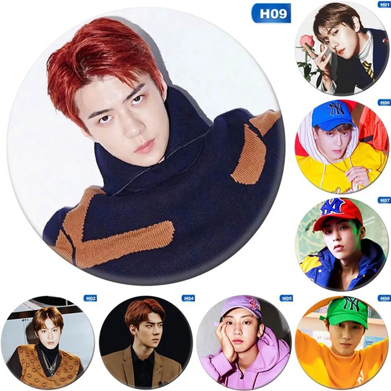 

New Arrival KPOP EXO 5th Album DON'T MESS UP MY TEMPO Brooch Button Badge Accessories For Clothes Hat Backpack Decoration