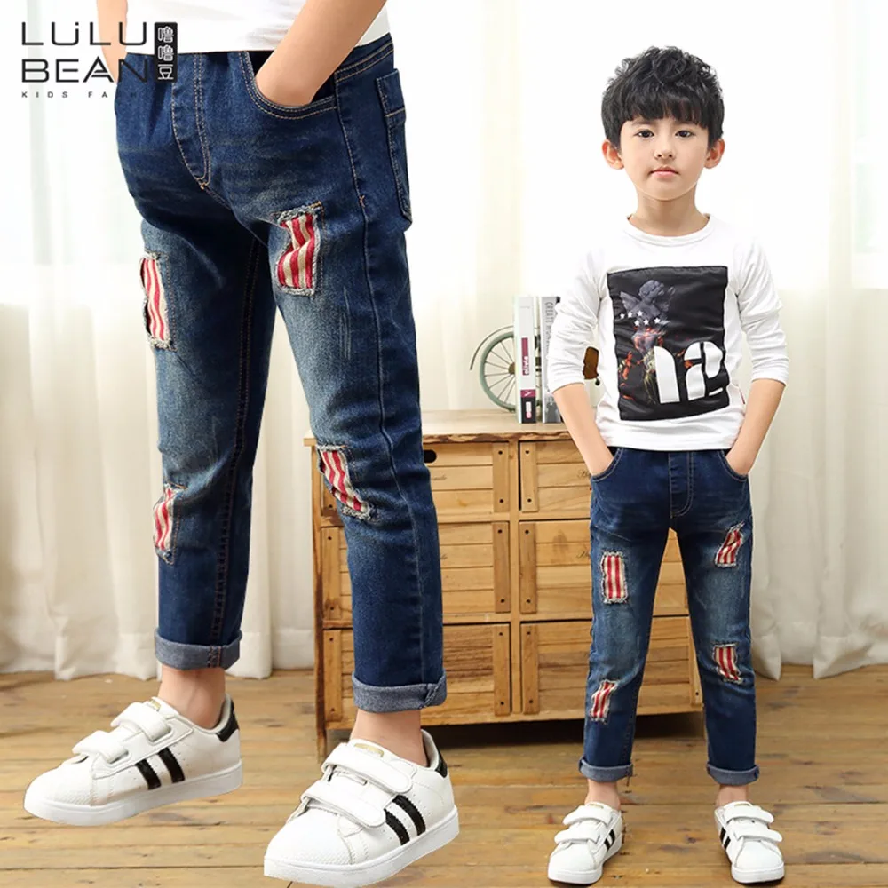 Children's clothing boy jeans trousers autumn children's winter thick