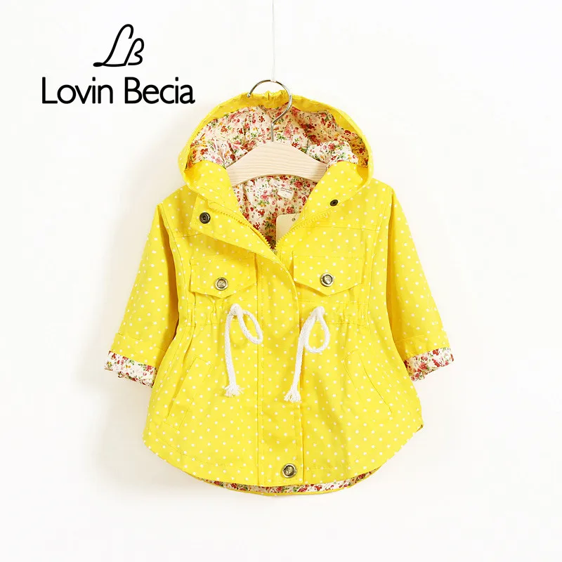 

LovinBecia Toddler Girls Jackets Coats Autumn Pretty Outdoor Windbreaker Children Cute Sport Coats Hooded Outerwear kid Clothing