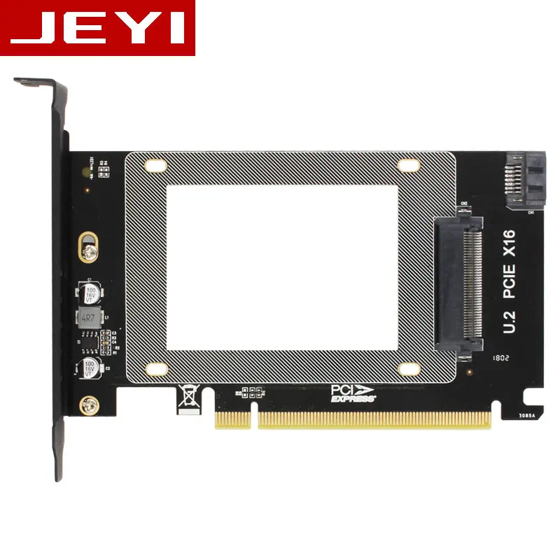 JEYI U2BOX+ U2X16 U.2 SFF-8639 адаптер PCIe U2 2,5 'SSD PCI-E X4 X16 intel PCIe3.0 PCI-E3.0 GEN3 M-KEY b-ключ карта AHCI Dual power