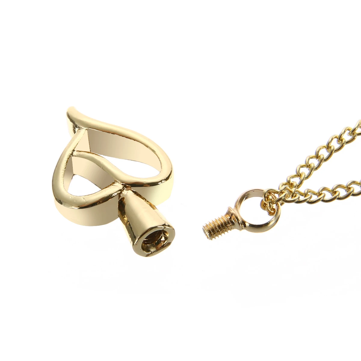 Shellhard Gold Color Urn Cremation Pendant Necklace Vintage Love Heart Ash Holder Mini Keepsake Necklaces Memorial Jewelry