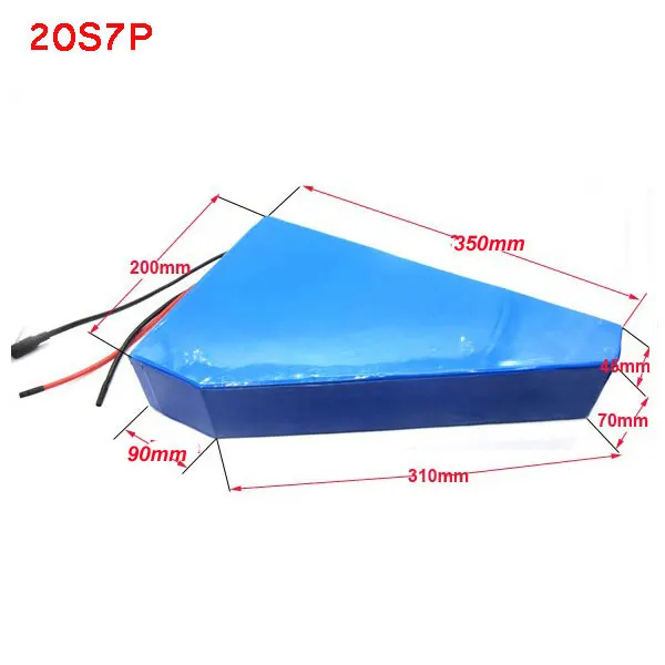 Excellent Triangle Lithium Battery Pack 72V 20Ah for 72V 3000W Electric Bike Battery 0