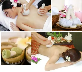 

2pcs 50g/200g Thai SPA Home Healthy Care Hot compress herbal bag traditional herbal massage compress ball for face&body relaxing