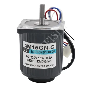 

220V AC 15W Gear Motor 3M15GN-C Mini Speed Regulating Motor with Speed Controller 1400RPM Reversible Adjustable Speed