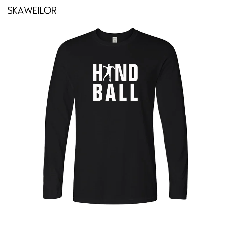 Handball T Shirt Men Spring Fashion Long Sleeve Cotton Tees Cool