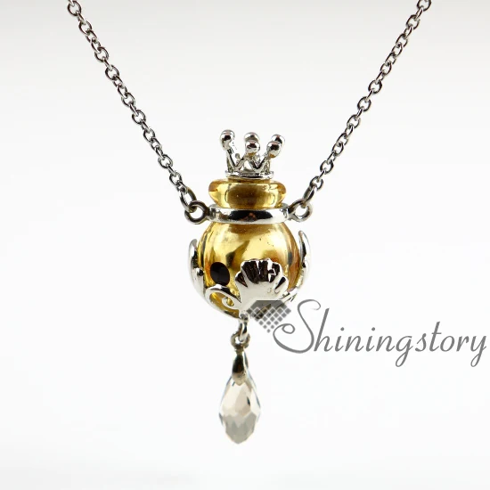ball aromatherapy necklace wholesale murano glass necklace oil diffuser