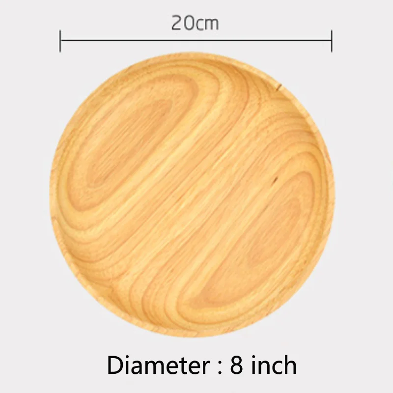 10 шт./лот, круглые деревянные тарелки и миски для ресторана, поднос из натурального дерева, сервировочный маленький большой японский блюдце, блюда и тарелки