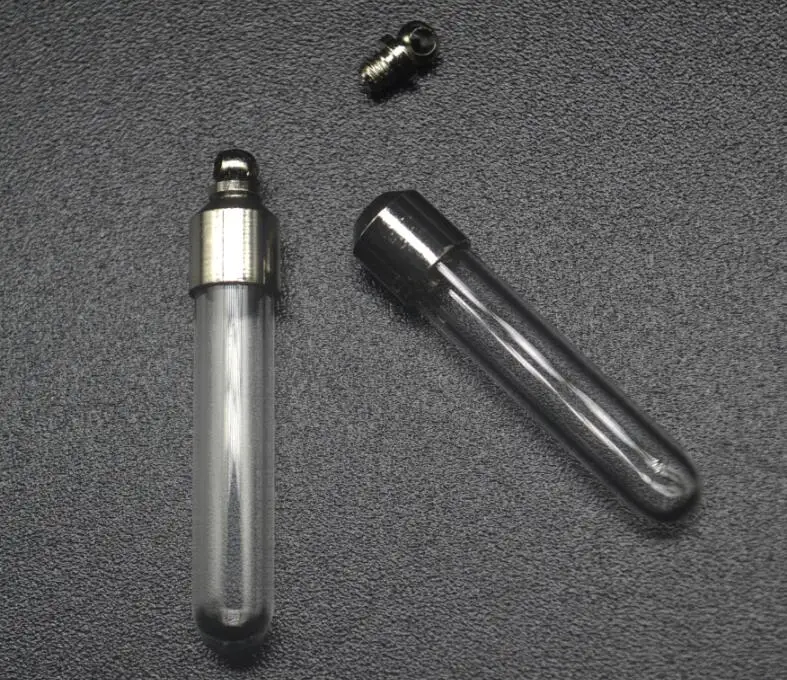 

10pcs/lot tube Miniature Wishing Bottle Glass transparent tube Perfume essential oil charm vial necklace diy pendant SCREW CAP