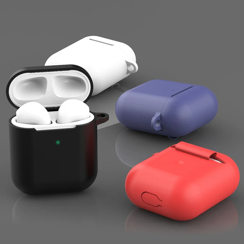 Мягкий ТПУ силиконовый чехол для Airpods 2 аксессуары защитный Прозрачный ультра