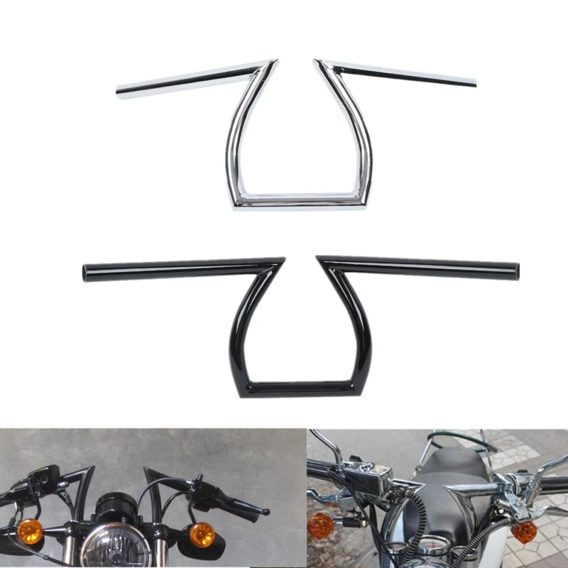 Двигатель 1 &quotDrag руль Z Bars для Harley Honda Yamaha Kawasaki Sportster XL 1200 883 Custom Chopper Bobber Rebel 250 Shadow