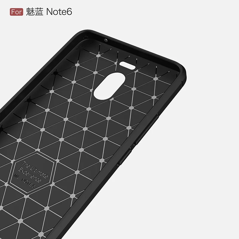 carbon fiber silicone case meizu M6 Note (4)