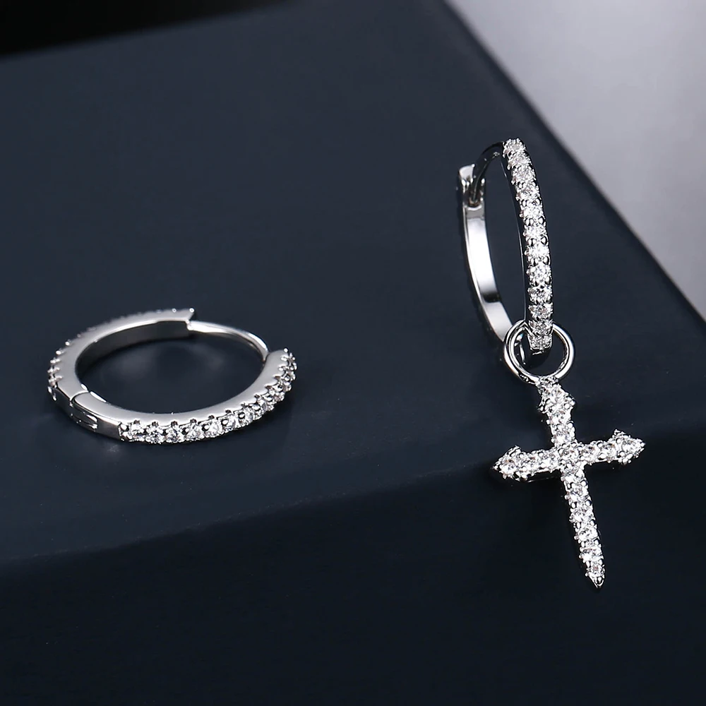 

NEW! 2019 engraved jewelry cross 925 earrings women earring jewelries Valentine 's Day gift
