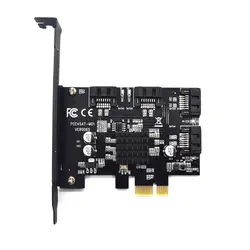 4 Порты PCI-e SATA 3,0 расширения карты контроллера 6G SATA3.0 адаптер PCI Express Marvell 88SE9215 чип для компьютер PC HDD SSD