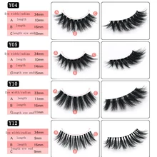 

1Pairs natural false eyelashes 3d mink lashes soft eyelash extension Handmade Lashes Makeup tools