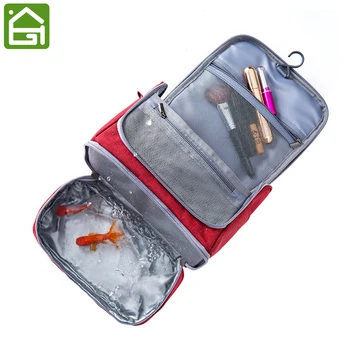 

Travel Wet Dry Oxford Makeup Bag Swim Beach Gym Tote Bag Waterproof Cosmetic Bag with Hanging Hook