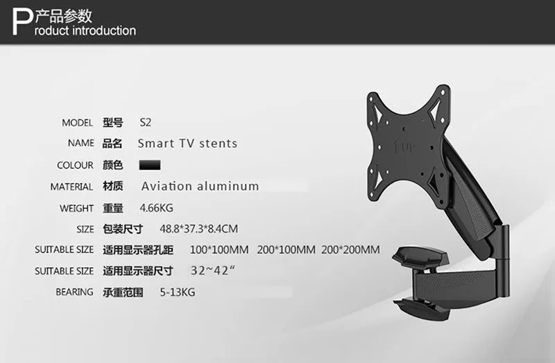 Loctek كامل الحركة التلفزيون قوس قابل للتعديل قابل للسحب الدورية من ذكي شاشات كريستال بلورية جبل جدار التلفزيون حامل جبل التلفزيون حامل ذراع Loctek كامل الحركة التلفزيون قوس قابل للتعديل قابل للسحب الدورية من ذكي شاشات كريستال بلورية جبل جدار التلفزيون حامل جبل التلفزيون حامل ذراع