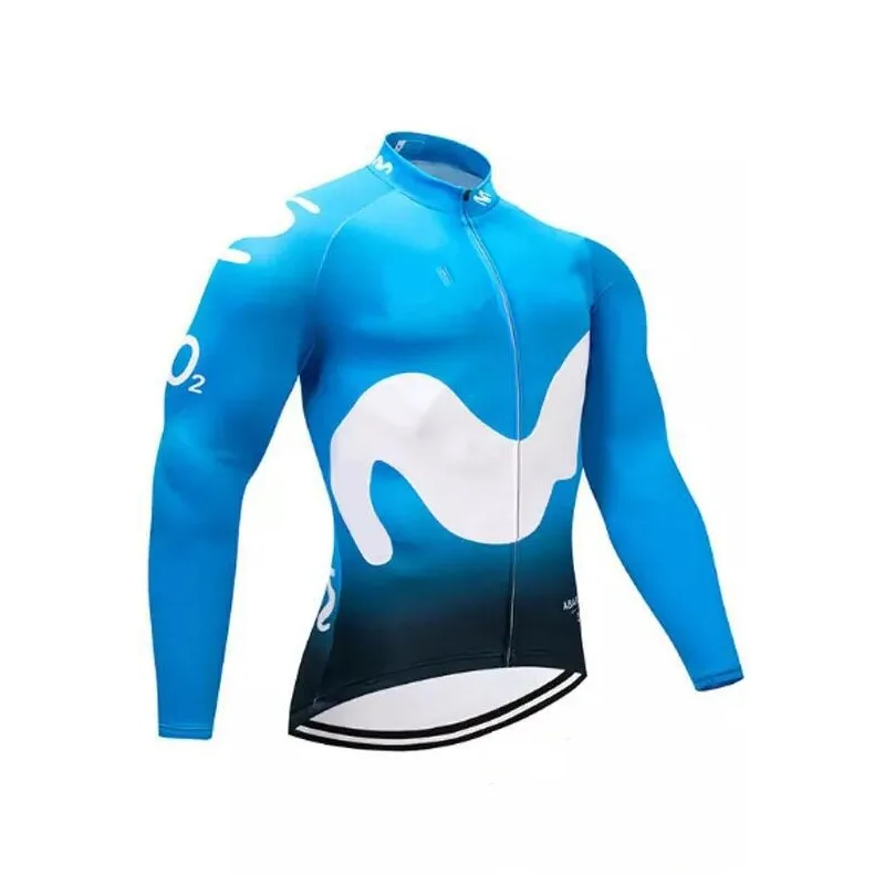 Весна Осень чемпион мира Алехандро Вальверде pro TEAM Велоспорт Джерси НАБОРЫ MTB велосипед ткань Ropa Ciclismo Майо гелевая подкладка - Цвет: blue jersey