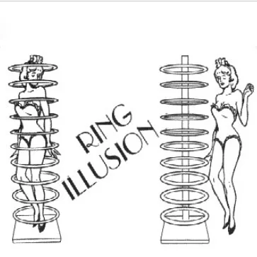 Ring Illusion - Magic Tricks,Stage,Disappearing,Mentalism,Gimmick,Accessories,Professional,Magicians