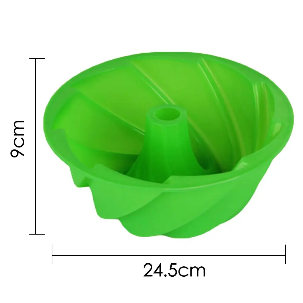 Большая спиральная форма пищевого силикона в комплекте формы и противни для выпечки тортов 3d рифленая форма торта вывеска с неоновой подсветкой жаропрочные Инструменты для выпечки - Цвет: C L Size