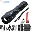 Waterproof Most Powerful LED Flashlight High Power 5 Mode XM-L T6 L2 V6  Zoomable Rechargeable Focus Torch  1*18650 or 3*AAA 92 ► Photo 1/6