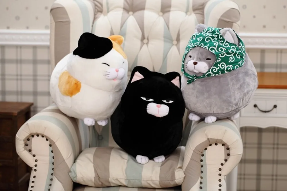 1pc40cm creative plush toy cat dolls lucky air steamed bun small fat