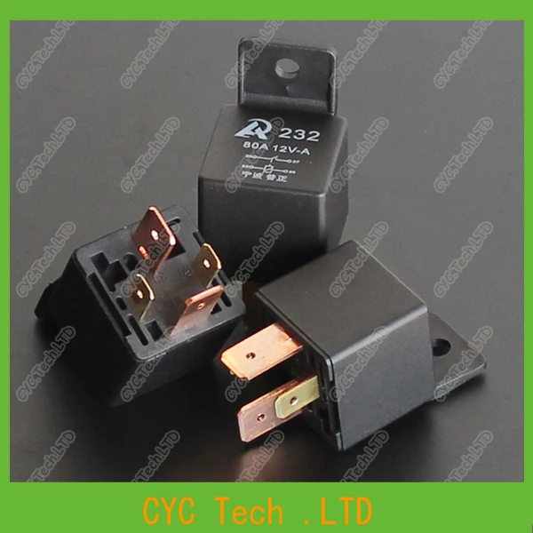 1pcs General Purpose 12V 80A 4Pin DC Large Curren Car/Auto Relay for