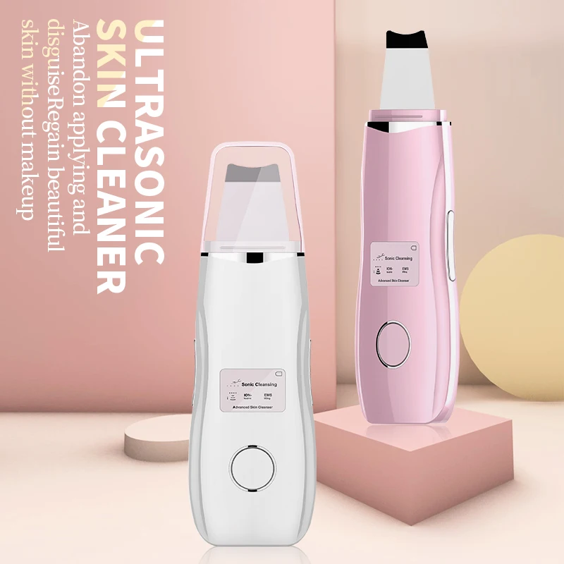 

Ultrasonic Ion Skin Scrubber Facial Care Ultrasonic Scrubber Cleaner Blackhead Removal Face Peeling Extractor Skin Beauty Device