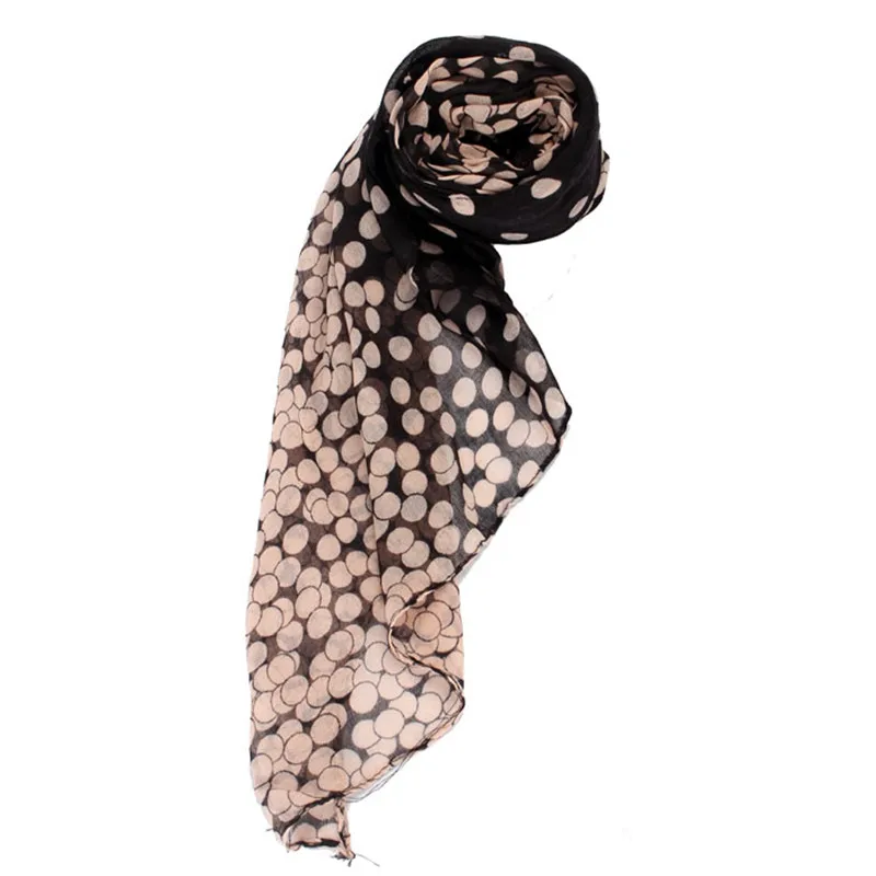 Модный женский длинный шарф в горошек накидки шаль палантин мягкие шарфы Y91330