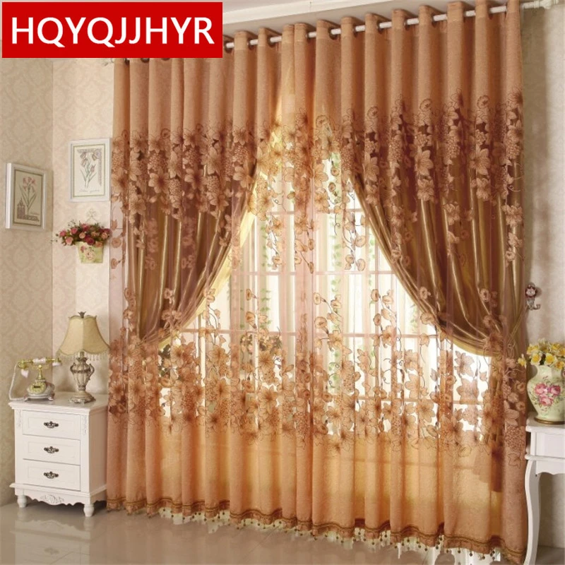 Cortinas de tul de estilo europeo para sala de estar, visillo de para ventana y dormitorio, 2019 modelos de explosión|curtain for door window|tulle skirttulle - AliExpress