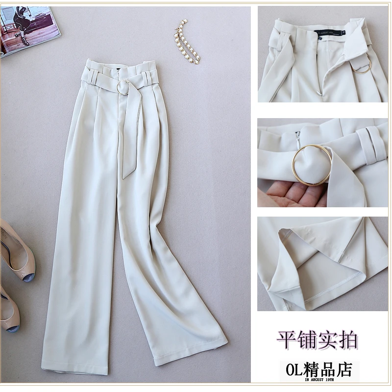 summer Women Wide Leg Pants Female Ankle Length Casual