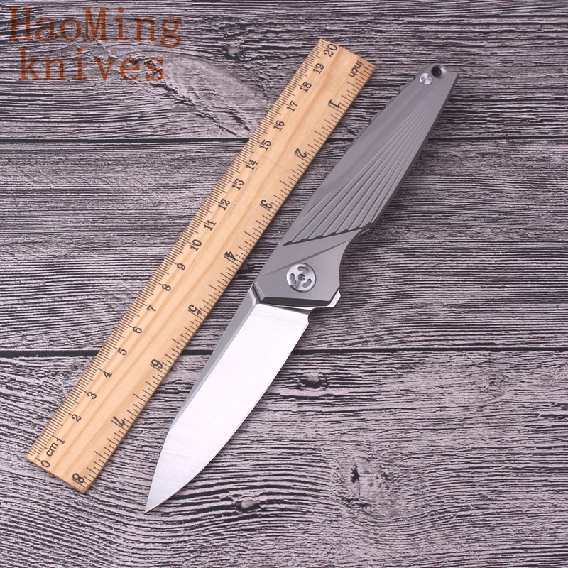 

M390 Outdoor Camping Folding Knife Titanium Hunting Rescue Utility knives Survival Tactical Bearing system EDC Travel Tools gift