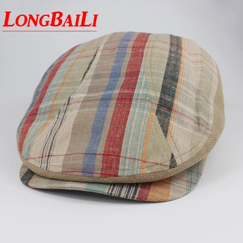 

Fashion Boinas Masculinas Plaid Beret Hats Brand Visors Newsboy Caps For Men Free Shipping PBFE008