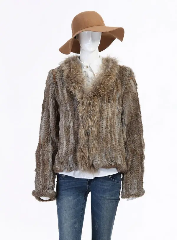 high quality 2013 Brand New Rabbit fur Jacket 100 Natural Rabbit fur