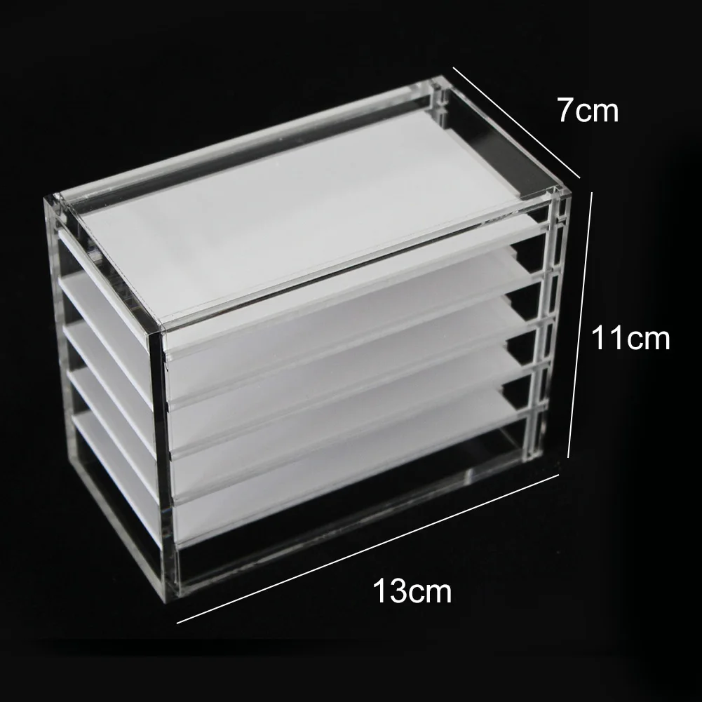 

5 Layers Clear Eyelash Storage Box Makeup Organizer False Eyelashes Glue Pallet Holders @ME88