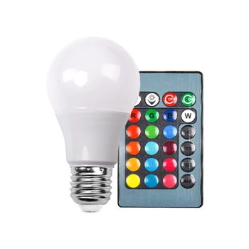 

110V 220V E27 RGB LED Bulb Lights 3/5/10W RGB Lampada 16 Color Changeable RGBW LED Lamp With IR Remote Control+Memory Mode