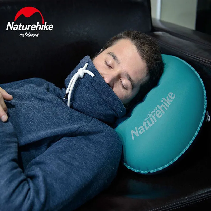 Naturehike Camping Inflatable Pillow Outdoor Travel Air Pillow Neck Camping Sleeping Pillow Fast Portable Tpu Elastic Fabric 5