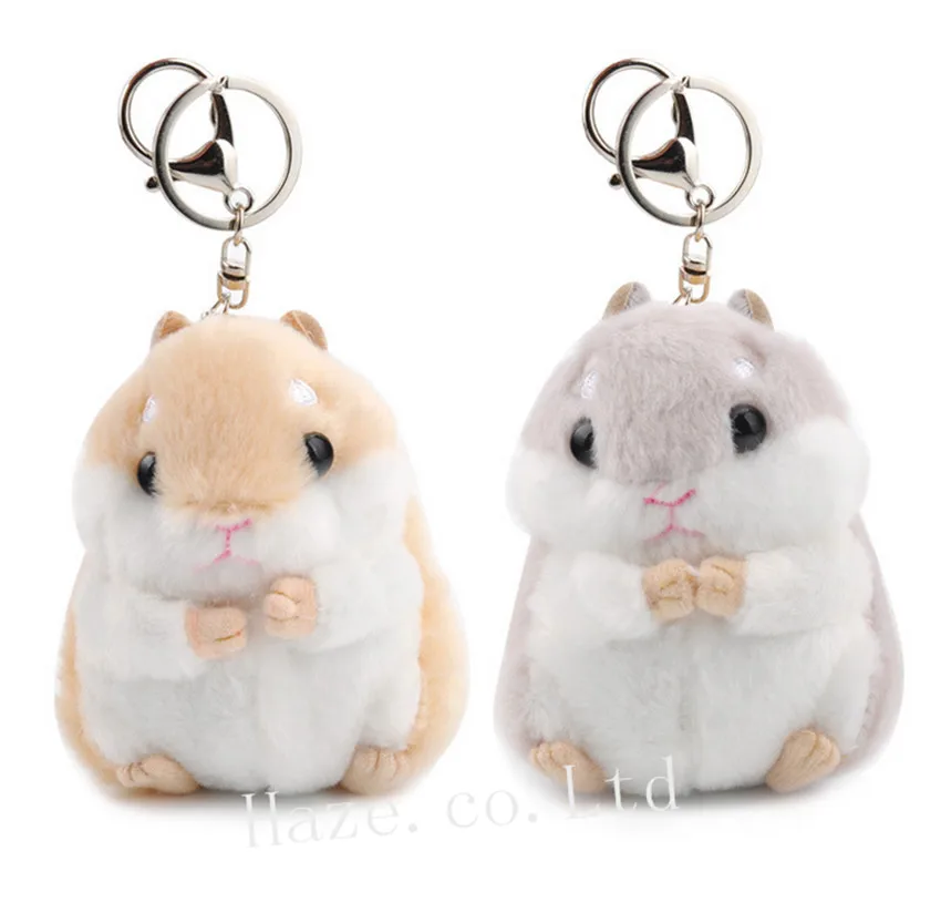 

2pcs/Set Hamster Soft Plush Miniture Bag Pendant Toy Doll