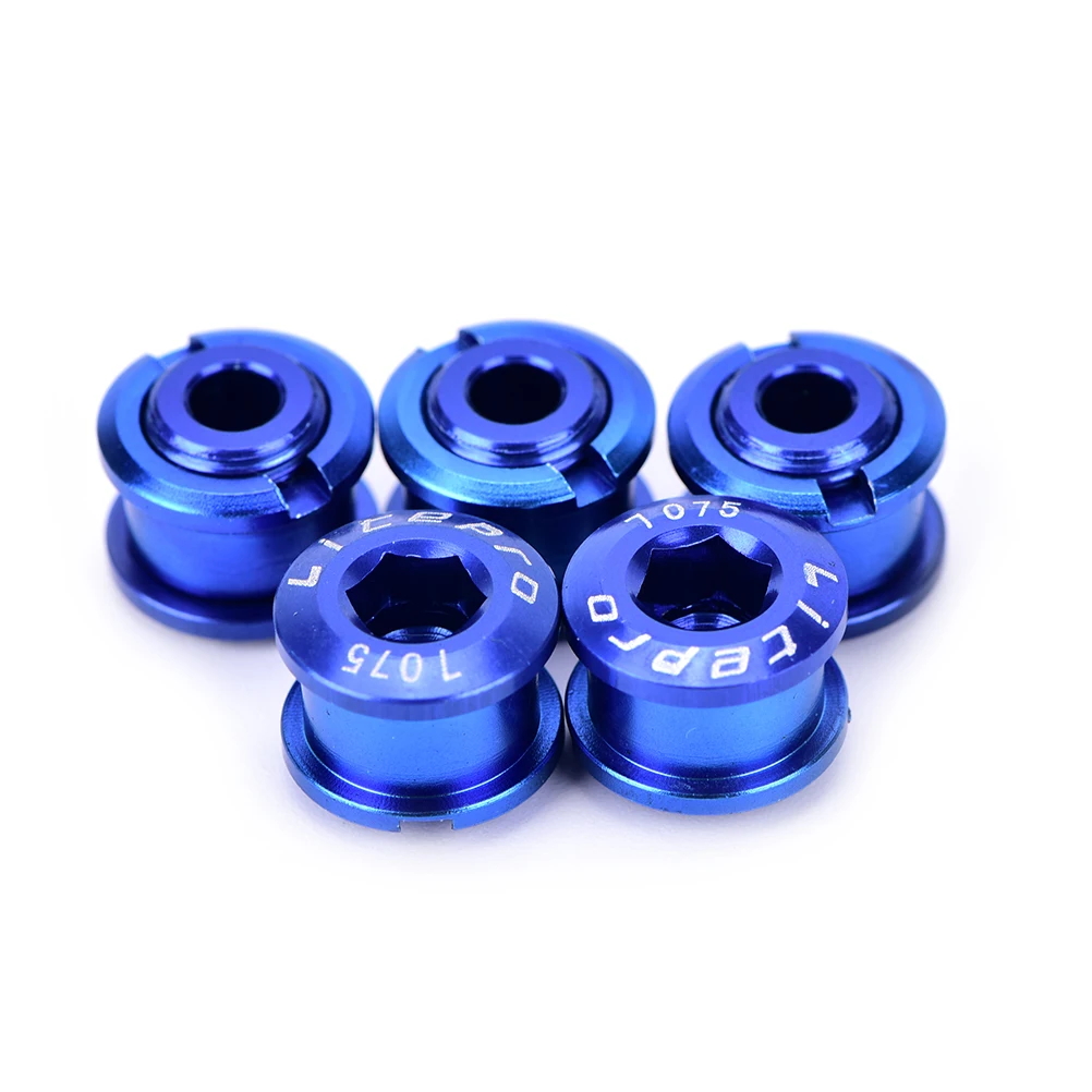 5 шт./компл. велосипедная Звездочка винты сплав CNC 7075 Chainring колесо болт Дорога MTB велосипед винты для дисков запчасти для велосипеда - Цвет: Синий